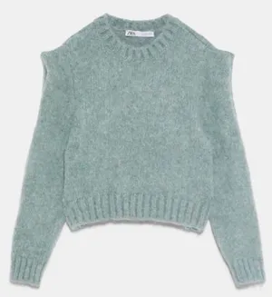 ZARA Sage/Mint Green Sweater thumbnail 2