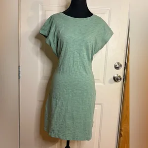 J. Crew Teal Tie-Waist Mini Dress size M thumbnail 2