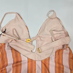 Tularosa Knotted One Piece in Tangerine Stripe thumbnail 9