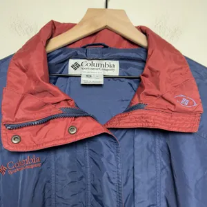 VTG 90s Columbia‎ Women Jacket Small Blue Maroon Colorblock Gorp Windbreaker thumbnail 2