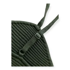 Womens Green Take Charge Ribbed Corset Top thumbnail 4