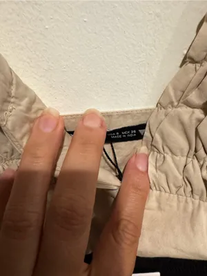 ZARA Two-Tone Ruched Bust Cami Dress - Beige & Black thumbnail 5
