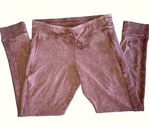 PINK by Victoria secret acid washed cotton campus drawstring yoga pants Sz Lg thumbnail 1