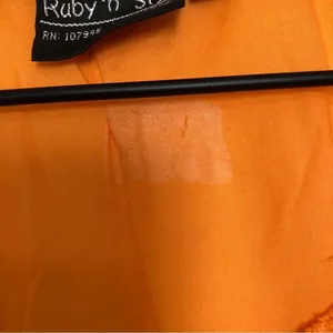 Ruby n Style Orange Cotton Cutout Embroidery Beaded Cap Short Sleeve Blouse thumbnail 8