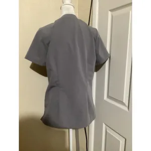 Jaanuu Women Gray V-Neck Scrub Top Short Sleeve Size S Style LN 157 thumbnail 4