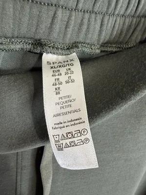 Spanx Air Essentials Wide Leg Pants Women's XL Dark Green Drawstring Lounge Soft thumbnail 7