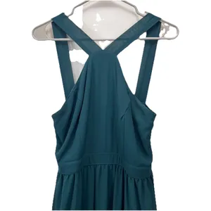 Lulus Air of Romance Forest Green Halter Gown Maxi‎ Dress Size LARGE thumbnail 6