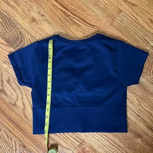 Aerie Offline Navy Crop Workout Shirt thumbnail 5