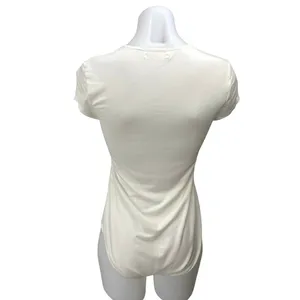 Reformation Jeans Raquel White Short Sleeve Tee T Shirt Bodysuit Top Size M thumbnail 2