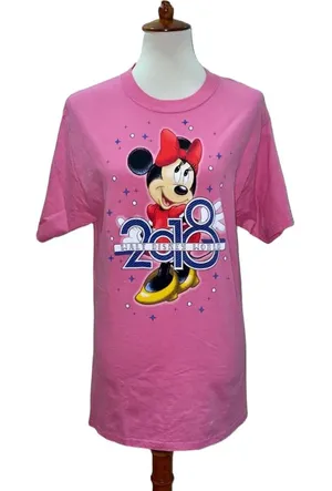 Disney Walt Disney World Minnie 2018 T-Shirt Pink Size Medium thumbnail 1
