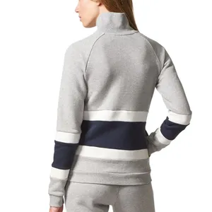 Adidas Originals Sudadera Trefoil Color Block Gray Black Half Zip Pullover XS thumbnail 2
