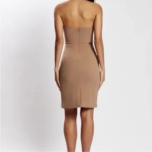 Meshki Rachel Crepe Bandeau Thigh Split‎ Mini Dress Size XL thumbnail 4
