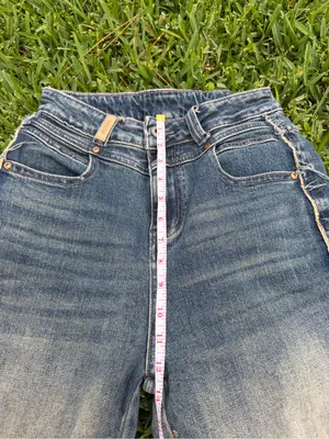 Obey Straight Leg Raw Hem Side Seam Jeans Women’s Size 24 Y2K Skater Denim thumbnail 3