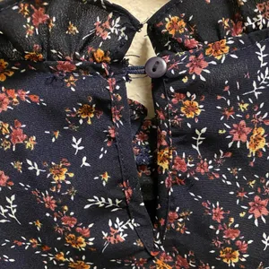 Bohme Modest Long Sleeve Smocked Floral Ruffle Midi Dress Size M thumbnail 12