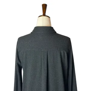 Faherty Dress Women Small Black Heathered Twill Knit Legend‎ Sweater Shirt Dress thumbnail 5