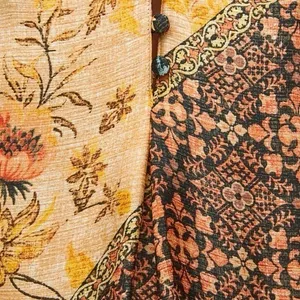 ZARA Women's Designer Bohemian Hippie Tunic Paisley Kaftan Belt thumbnail 13