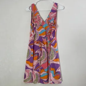 Princess Polly Psychedelic Mini Dress US 10 Retro Mod Groovy NWT thumbnail 3
