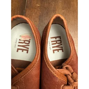 Frye maya cognac leather lace up sneakers women's 6 thumbnail 2