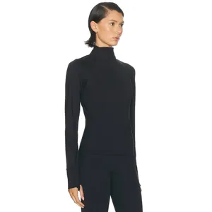 Beyond Yoga Fleeceback 1/4 Zip Pullover in Black Size Small thumbnail 3