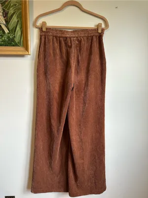 Industry Wide Leg Corduroy Pants Womens 8 Brown Chestnut thumbnail 4