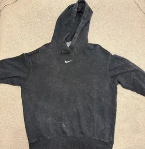 Nike Women's Grey/Black Acid Wash Hoodie thumbnail 2