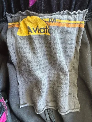 Aviator Nation Black Velvet Hoodie and pants set Multicolor Lightning Bolt thumbnail 11