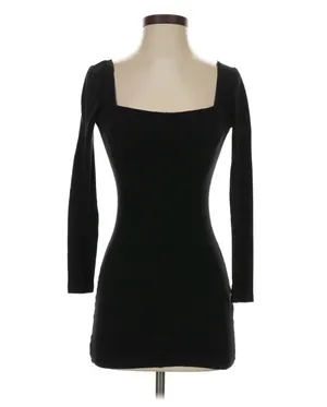 Long Sleeve Mini Dress Black Princess Polly thumbnail 2