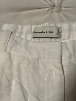 Abercrombie White Linen Pants thumbnail 6