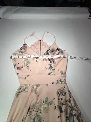 Windsor Blush Floral High-Low Spaghetti Strap Dress thumbnail 6