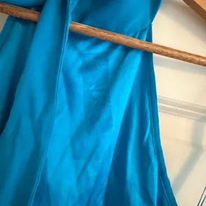 Alice + Olivia Blue Pleated Halter Blouse thumbnail 6