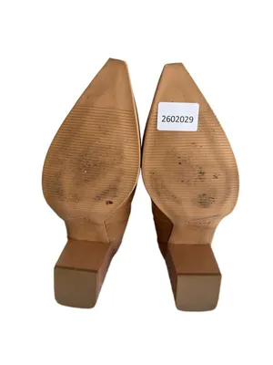 Women's Chestnut Block Heel Pointy Toe Ankle Boot Size 11 #B1644 thumbnail 9