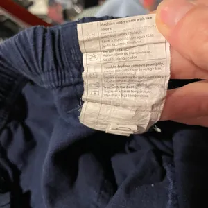 Cute navy Carhartt broken in work cargo pants pink orange trim chore thumbnail 7
