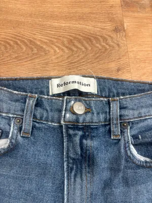 Reformation Jean shorts high rise 27 thumbnail 2