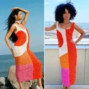 NWOT MARA HOFFMAN Pomelo Sloane Dress Red Multicolor Size Small thumbnail 2