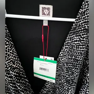 Anne Klein Monochrome Polka Dot Dress thumbnail 3