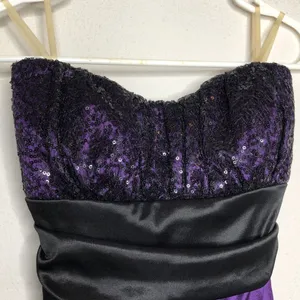 Windsor Strapless Prom Dress Purple‎ Black thumbnail 7