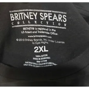 Britney Spears Collection 2019 Graphic Tee Shirt Black Cotton Womens 2XL Pop Art thumbnail 3