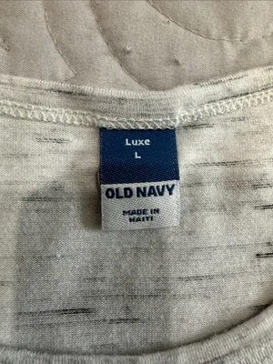 Old Navy “Luxe” White Heathered Women's Tank Top- Size Large thumbnail 2