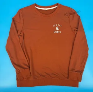 Spooky Season Halloween Fall Autumn Ghost Women's Soft Stretch Sweatshirt Size L thumbnail 1