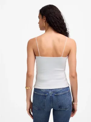 NWT Madewell White Squareneck Tank Top - Size: Medium thumbnail 8