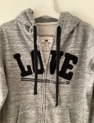 Hoodie Jacket Gray Size L thumbnail 2