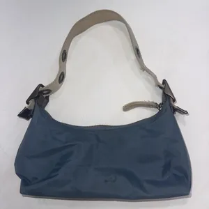 VTG Y2K Gap Baguette Small Nylon Handbag Shoulder Bag Purse Zip Blue 2004‎ READ thumbnail 5