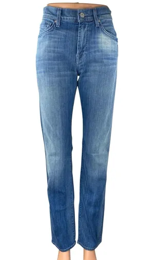 7 For All Mankind Slimmy Mens Blue High Rise Straight Slim Denim Jeans Pants 29 thumbnail 1