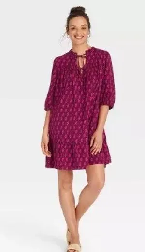 Universal Threads Target Boho Balloon Long Sleeve Dress thumbnail 1
