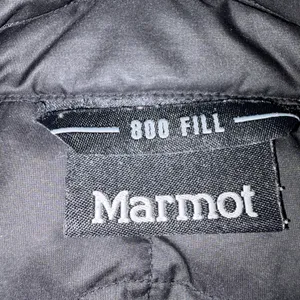Marmot Black Quilted 800 Fill Goose Down Puffer Jacket Coat Medium thumbnail 8