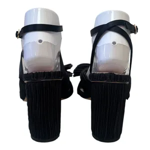 MUCCUTE Bow Knot Block Heel Sandals Ankle Buckle‎ Black Special Occasion 9.5 thumbnail 6