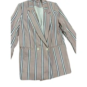 Free People Uptown Girl Blazer sz small‎ soft pink combo thumbnail 12