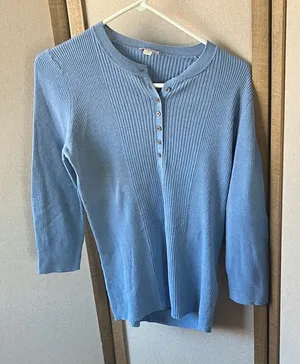 FINAL MARKDOWN Vintage GAP Light Blue Knit Sweater XL thumbnail 1