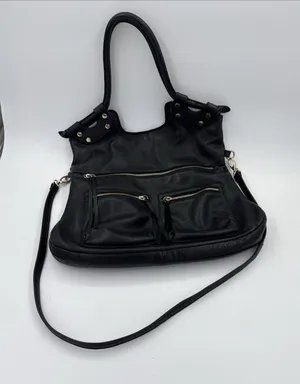 GG Boss Black Leather Large Hobo Bag Vintage Y2K thumbnail 1