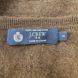 J. Crew Vintage Women’s Merino Wool Brown V Neck Sweater size Small $118 thumbnail 2